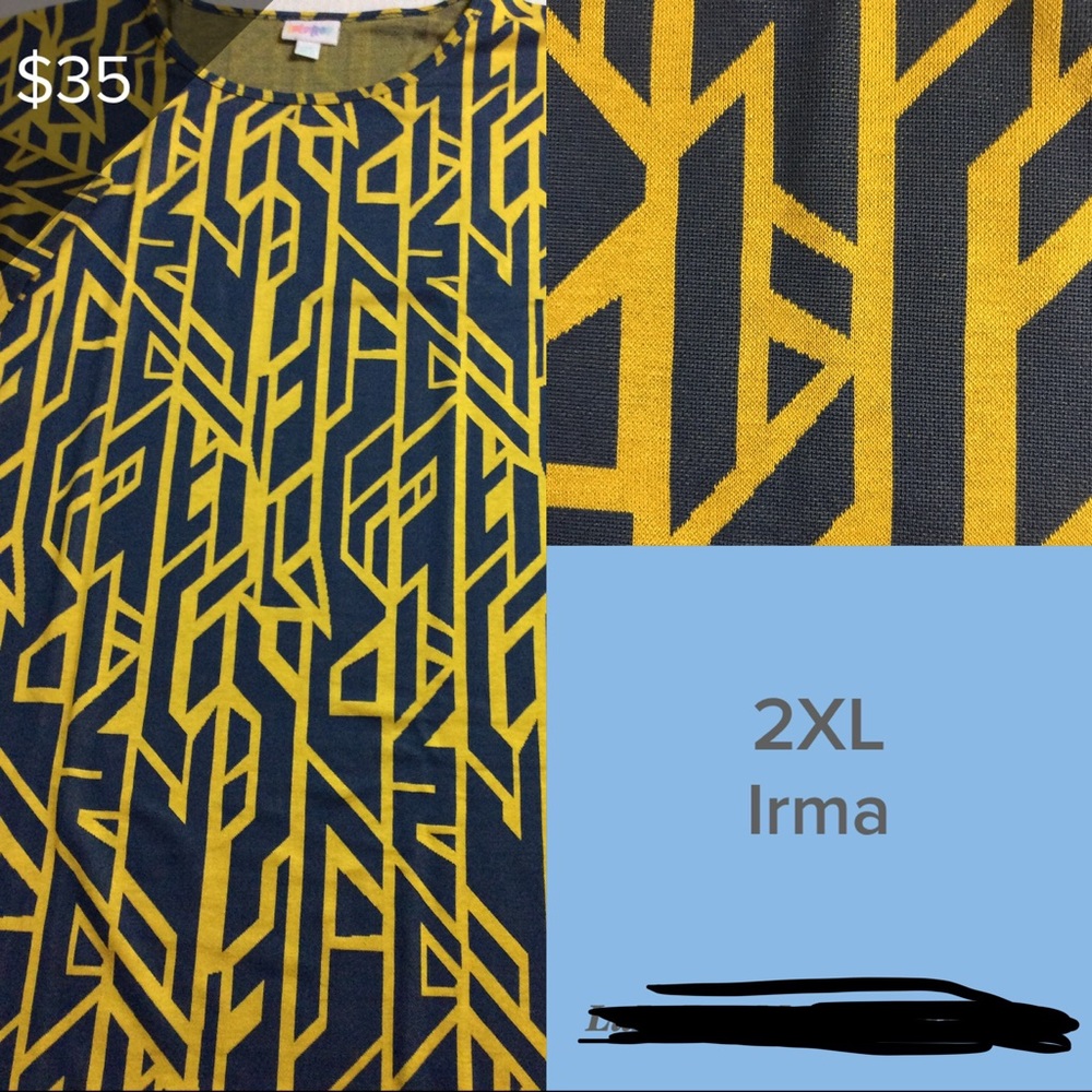 LuLaRoe Irma Size 2XL. Jacquard BNWT